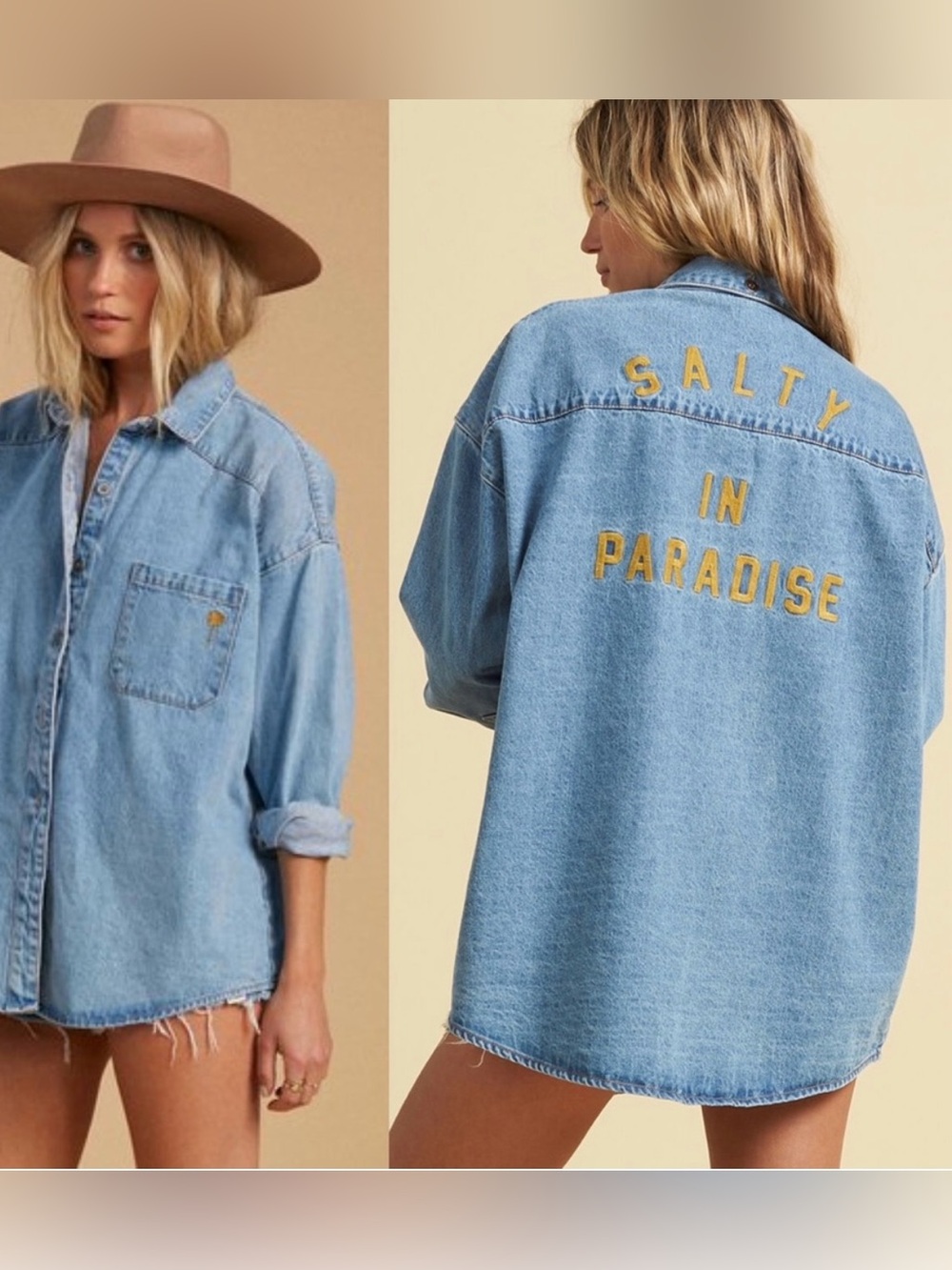 Billabong x The Salty Blonde Feeling Salty Paradise Denim Shirt